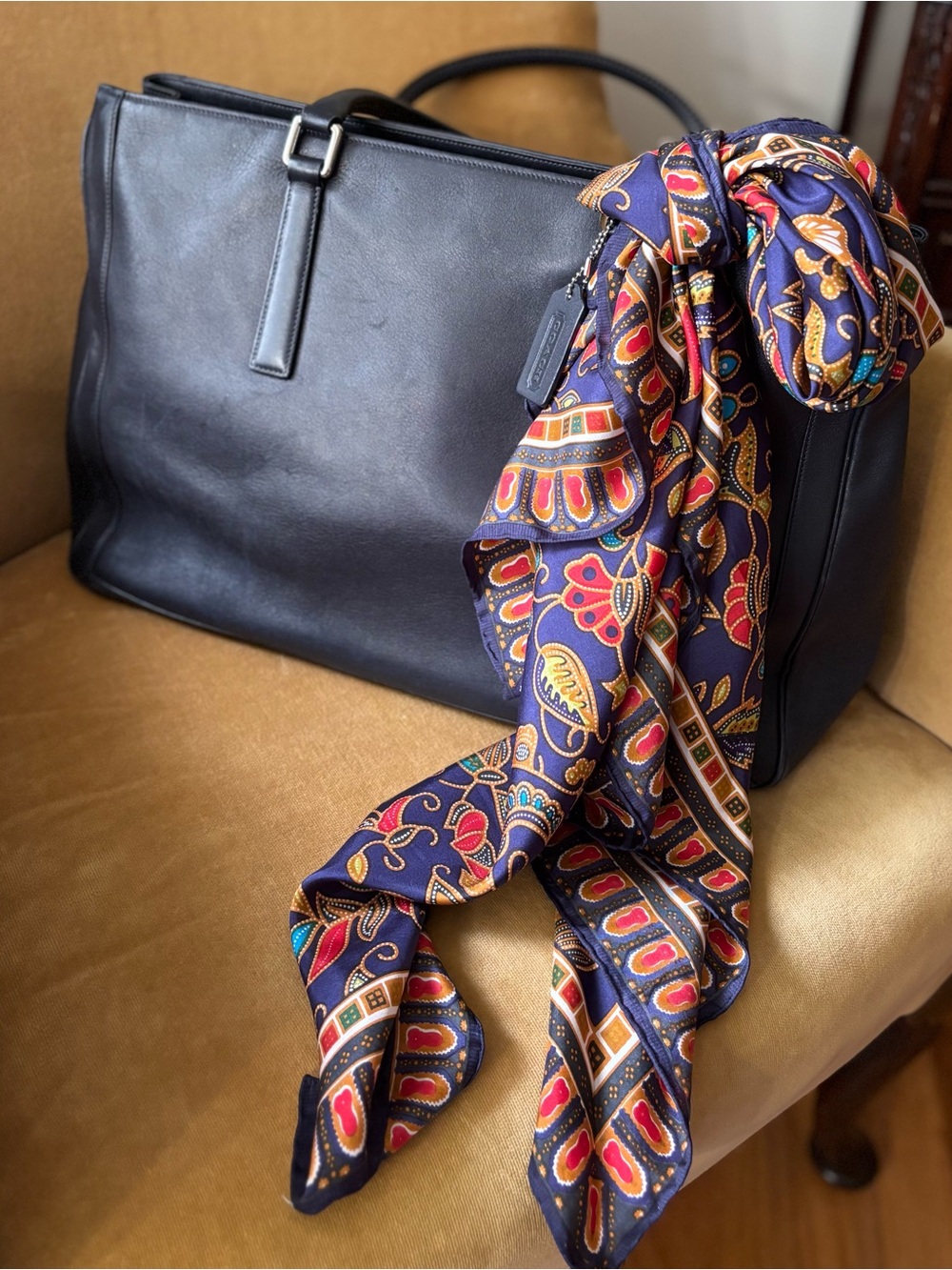 SILK hand rolled SCARF head wrap BAG CHARM pony tie VINTAGE SINGAPORE AIRLINES